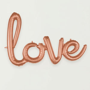 Rose Gold Love Script Foil Balloon