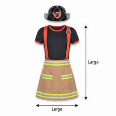 Wild Firefighter Girl Halloween Costume with Helmet