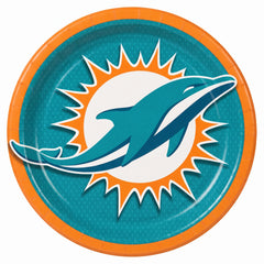 Miami Dolphins 9" Round Paper Plates