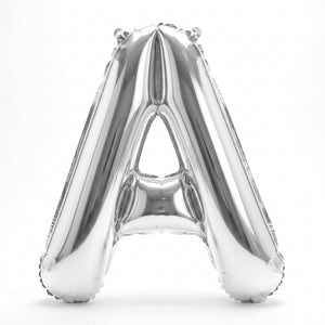 Silver Letter "A" Foil Balloon - Metallic Finish