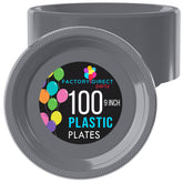 9 In. Silver Plastic Plates | 100 Count