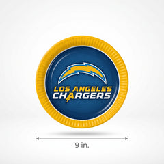 Los Angeles Chargers 9" Round Paper Plates
