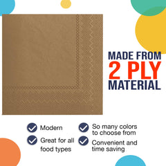 Gold Beverage Napkins - 4.75 in. x 4.75 in. | Case of 3600
