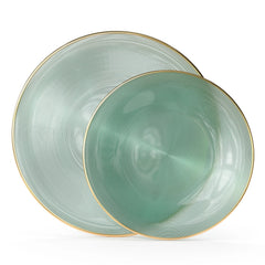 7 Inch and 10 Inch Luster Plate Combo 15|15 - Green