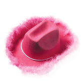 Pink Boa Cowgirl Hat/Adult - 1 Count