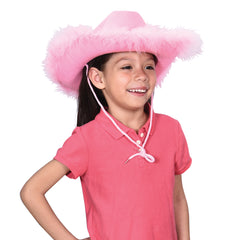 Pink Boa Cowgirl Hat/Adult - 1 Count