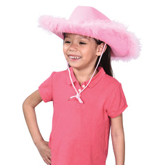 Pink Boa Cowgirl Hat/Adult - 1 Count