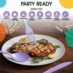 Heavy Duty Lavender Plastic Knives | Case of 1200
