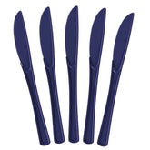 Heavy Duty Navy Plastic Knives | 50 Count