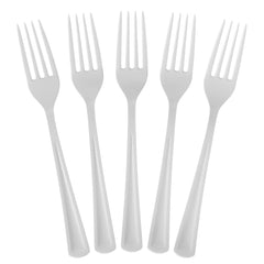 Heavy Duty White Plastic Forks - 7.5 in. | 100 Count