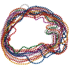 Metallic Bead Necklaces/6Mm (Sold By Gross) - 144 Count