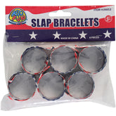 Patriotic Slap Bracelets/6 Per Pkg - 6 Count