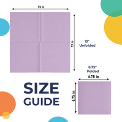 Lavender Luncheon Napkins - 6.75 in. x 6.75 in. | Case of 3600