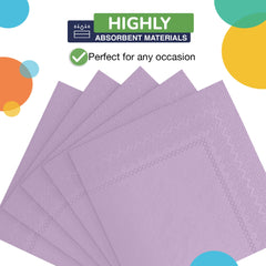 Lavender Luncheon Napkins - 6.75 in. x 6.75 in. | Case of 3600