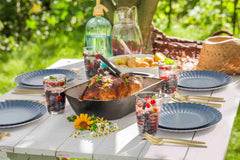 8.5 In. Scalloped Paper Plates - Slate Blue | 10 Count