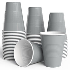 18 Oz. Silver Plastic Cups - 50 Ct.