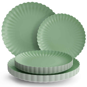 Scalloped Paper Plate Combo 20/20 | Matcha