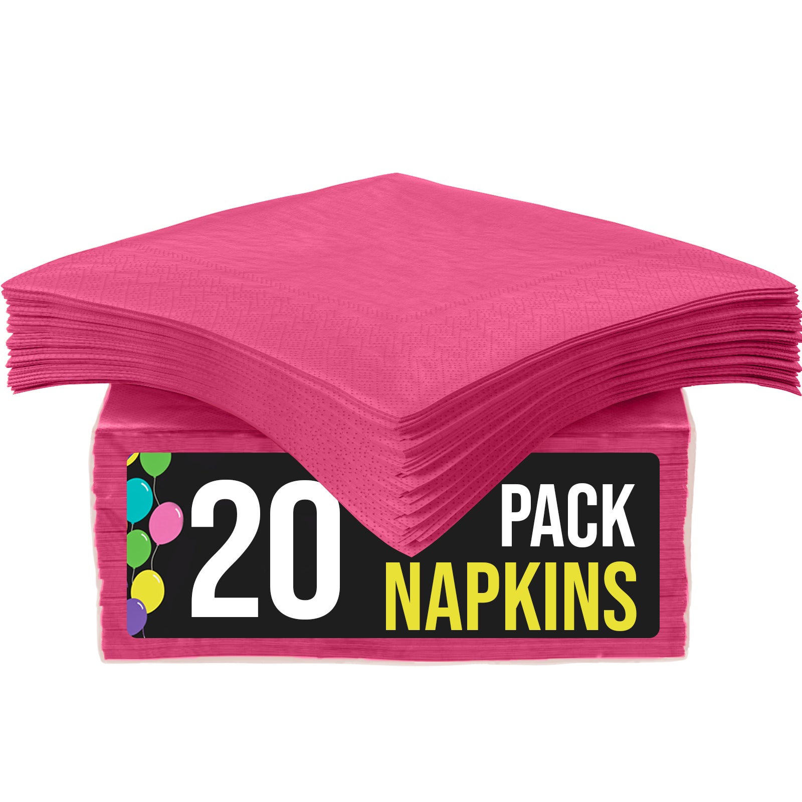 Cerise Beverage Napkins | 20 Count