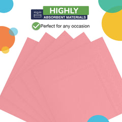 Pink Luncheon Napkins - 6.75 in. x 6.75 in. | Case of 3600