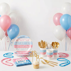 128 Pcs Gender Reveal Party Mid Kit | For 8 Guests