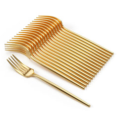 Trendables Gloss Gold Plastic Forks | 480 Count