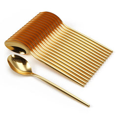 Trendables Gloss Gold Plastic Spoons | 480 Count