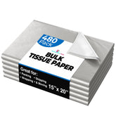 Silver Tissue Paper 15 In. x 20 In. | 480 Sheets