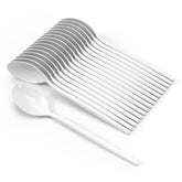 Trendables Gloss White Plastic Spoons | 20 Count