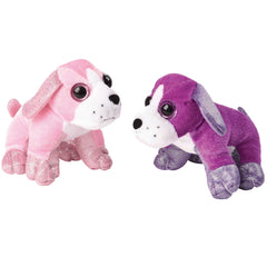 Glitter Sitting Dogs Plush - 12 Count