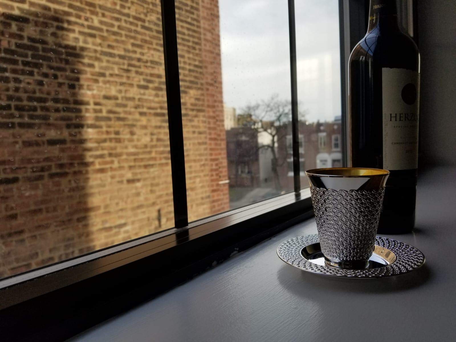 Silver Kiddush Cup and Saucer Set (50)