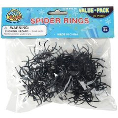 Spider Rings/36 Per Pkg - 36 Count