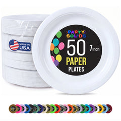 7 in. White Paper Plates | 50 Ct.