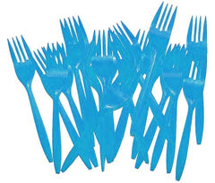 Turquoise Plastic Forks | 48 Count