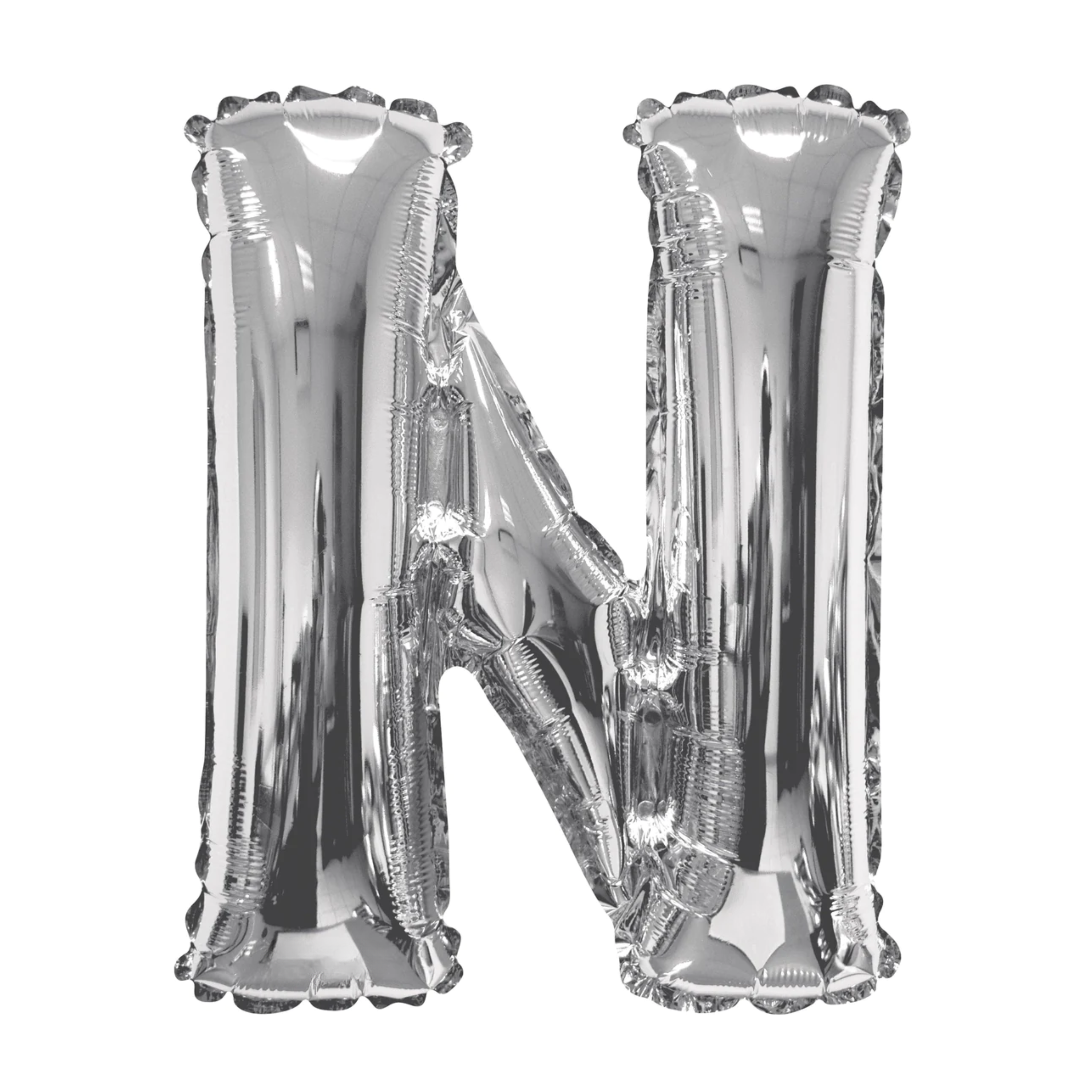 34" Letter N Silver Mylar Balloon