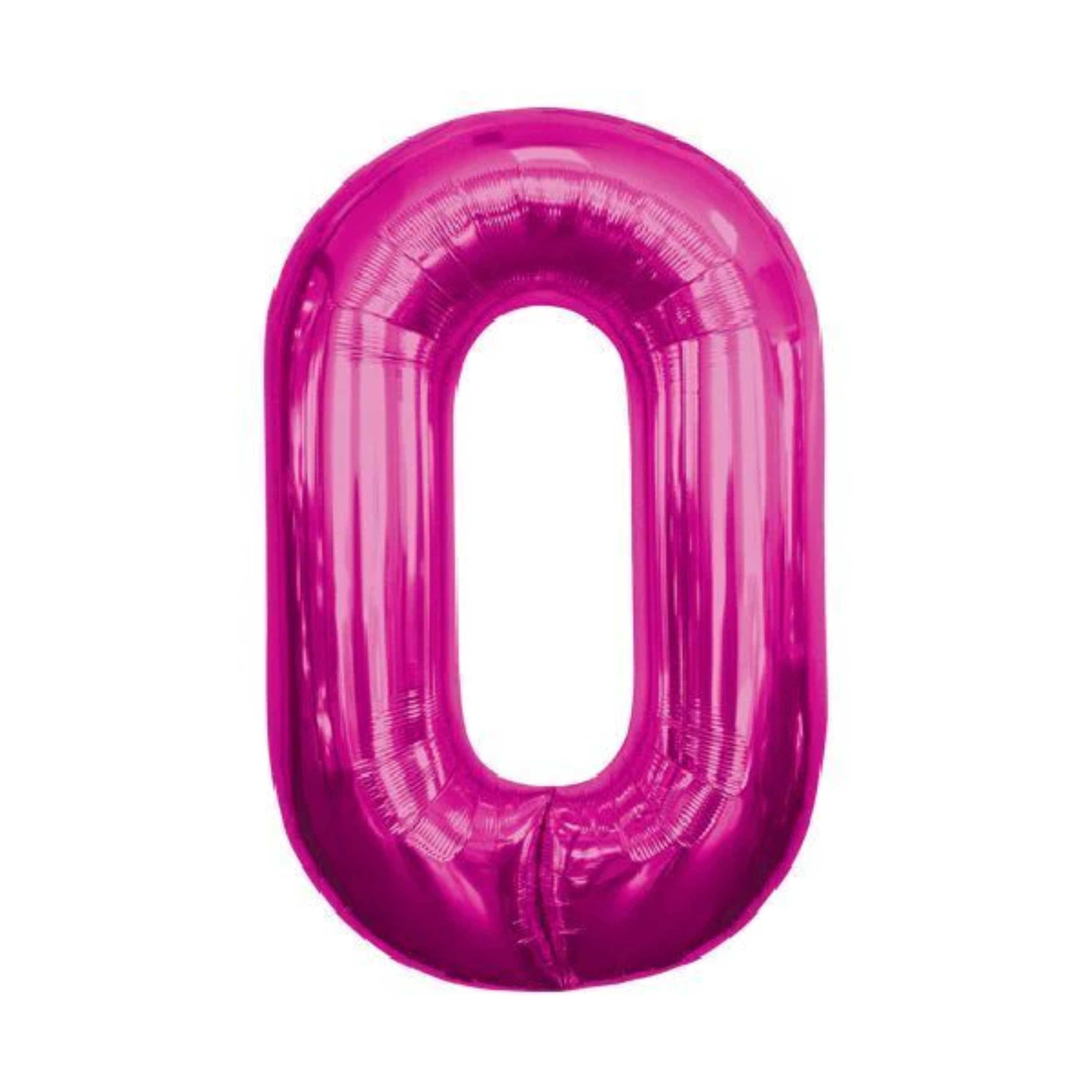 34" Number 0 Pink Mylar Balloon