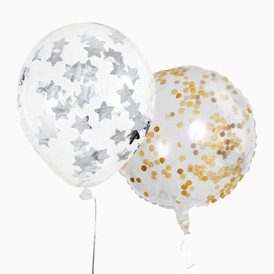 Confetti & Clear Balloons with Confetti