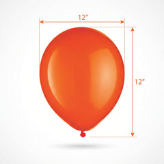Vibrant Orange 9" Latex Balloons - Pack of 20