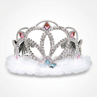 Sparkling Diamond Electronic Tiara with Marabou