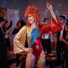 Women's Glam Rock Bodysuit Costume - S/M