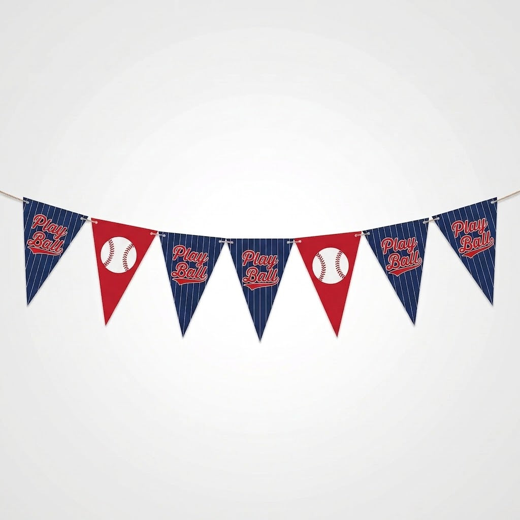Play Ball Baseball Pennant Banner