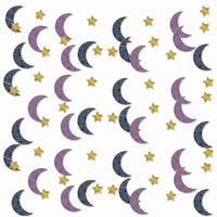 Moon & Star String Decorations - Blue, Purple & Gold, 7 ft, 6-Pack for Eid Celebrations