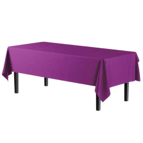 Premium Magenta Plastic Table Cover - 54 In. x 108 In.
