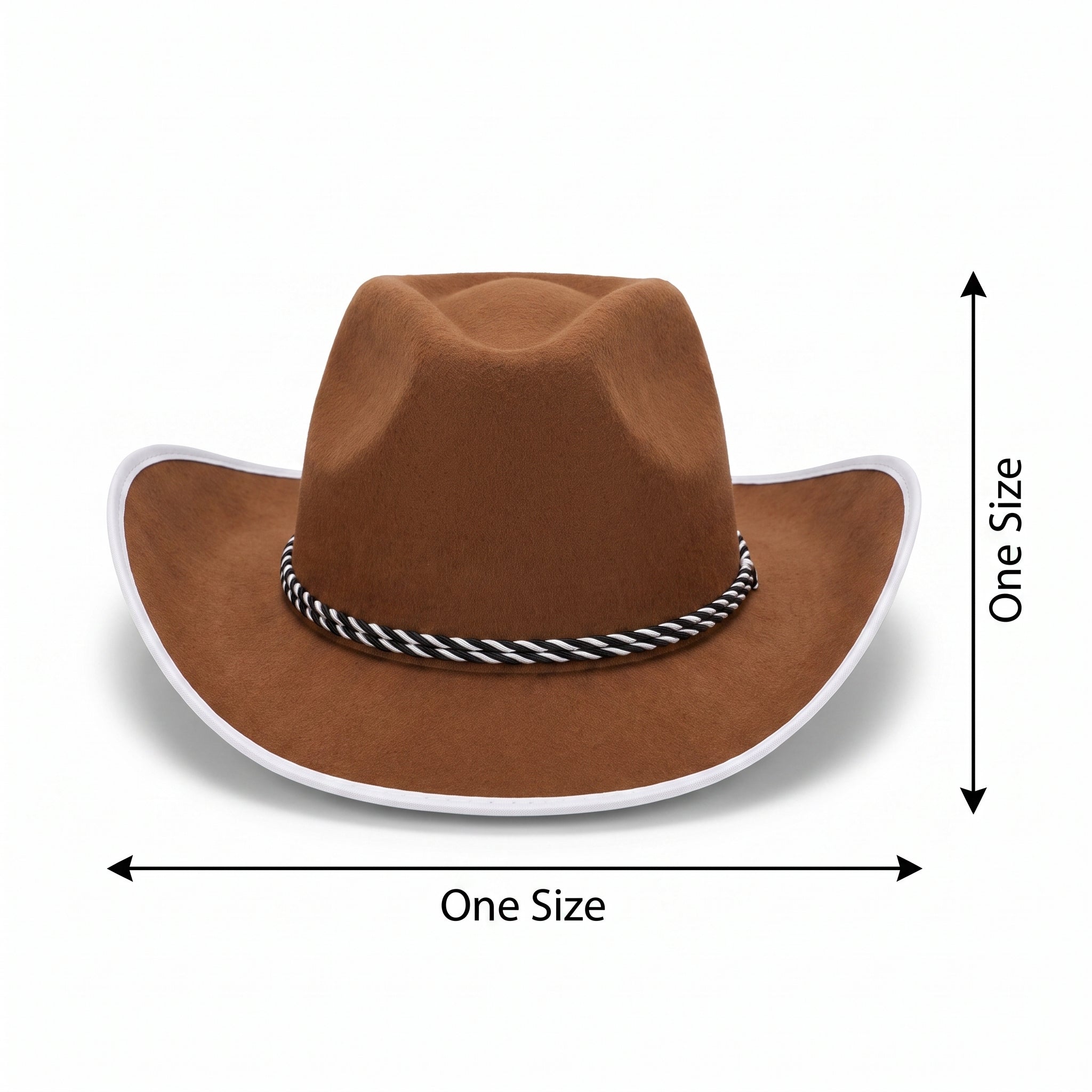 Kids' Brown Cowboy Hat with Adjustable Chinstrap