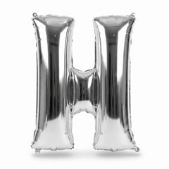 Silver Foil SuperShape Letter "H" Balloon