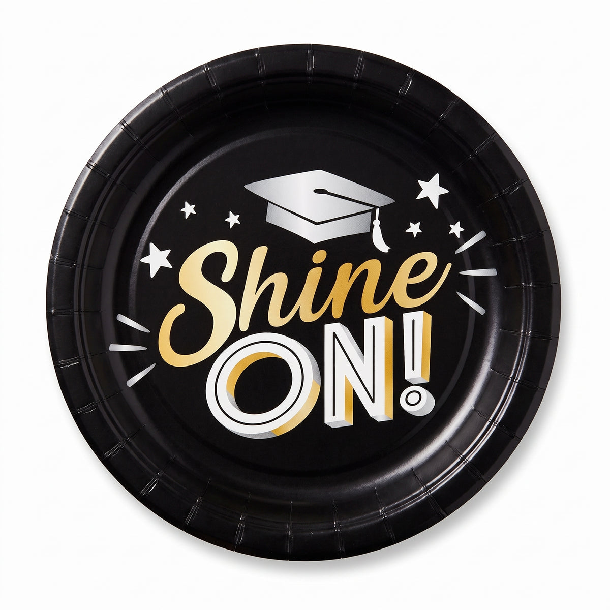 Shine On Graduation Paper Plates - 6.75" Round