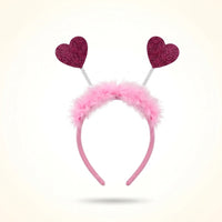 Valentine's Day Pink Heart Head Bopper