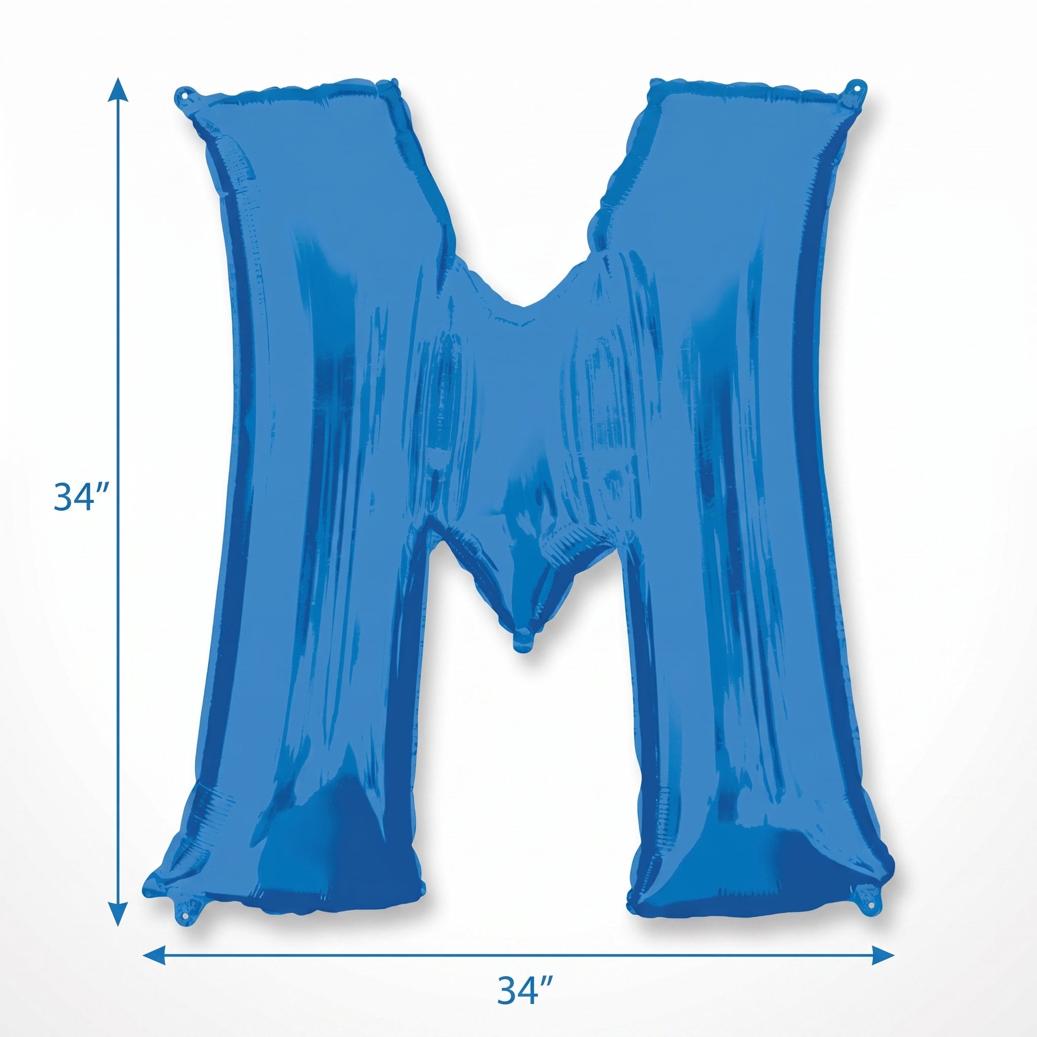 Royal Blue Foil Letter M Balloon