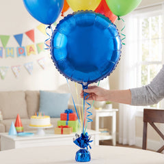 Royal Blue 18-Inch Foil Balloon - Metallic Circle