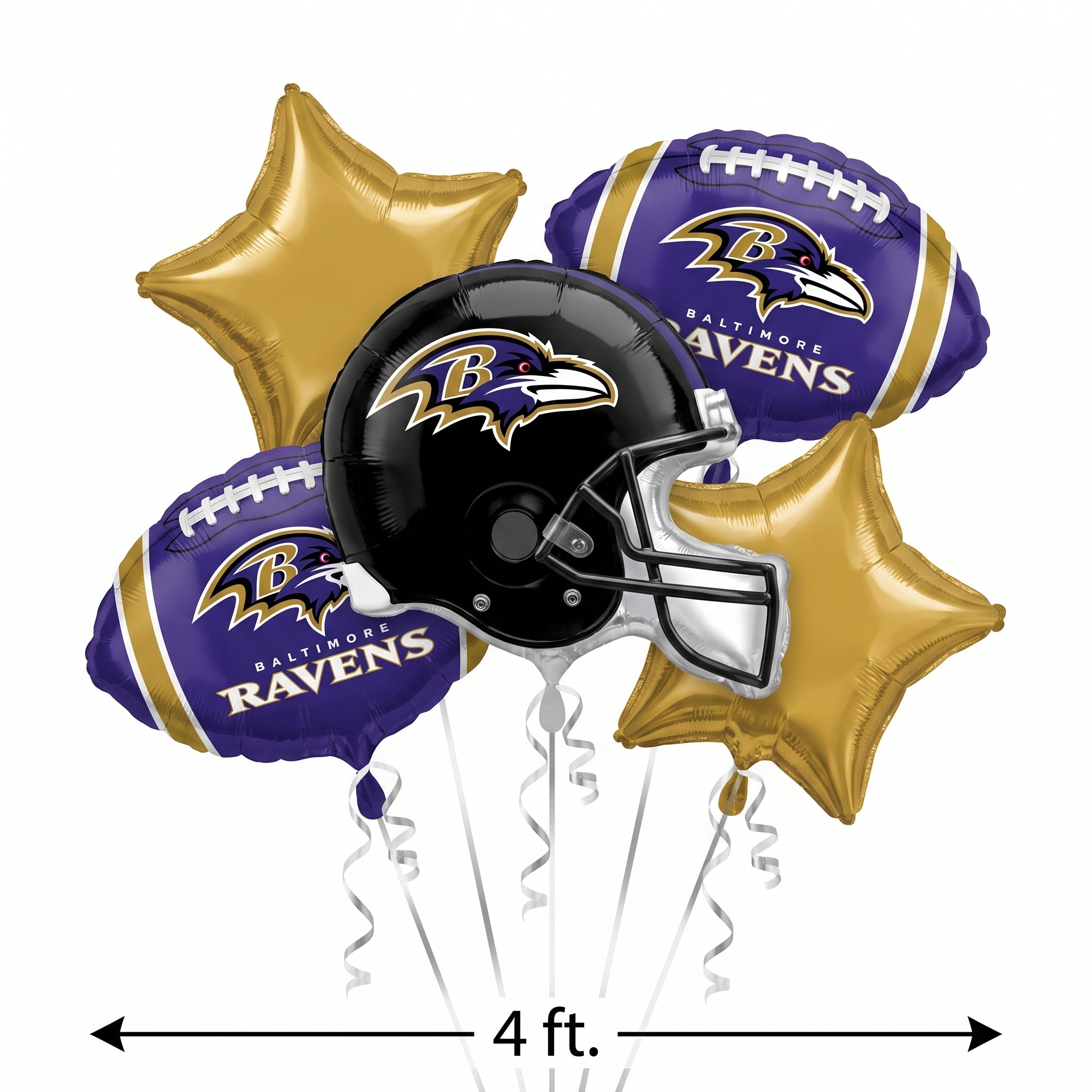 Baltimore Ravens Foil Balloon Bouquet