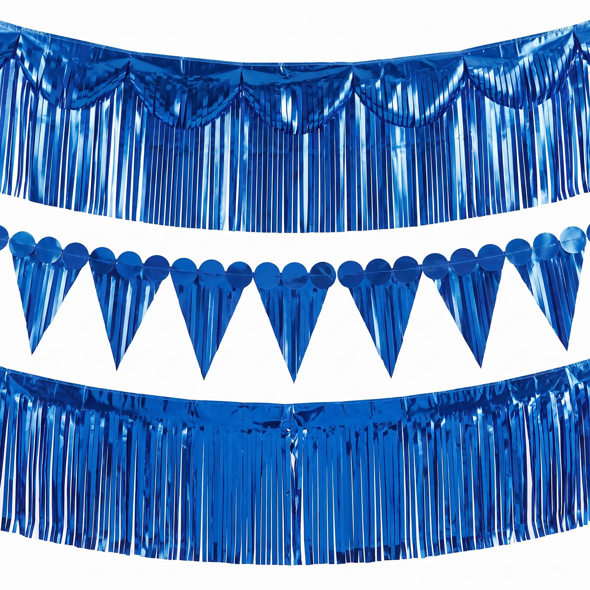 Royal Blue Multi-Shape Fringe Banner Kit